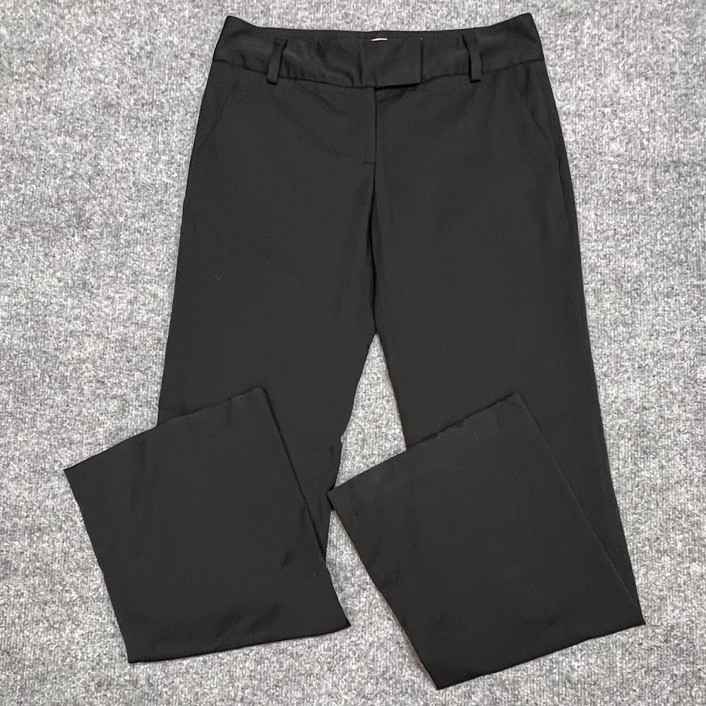 To The Max Dress Pants Womens 4 Black Bootcut Mid Rise Workwear Trousers